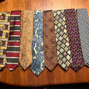 Set of 8 Land’s End Neckties